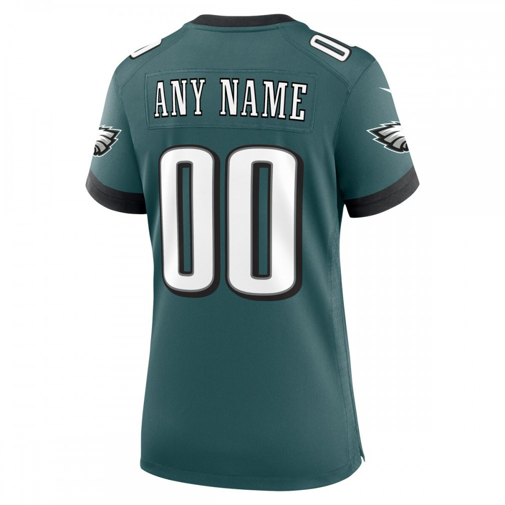 Philadelphia Eagles Nike Women's Custom Game Jersey - Midnight Green-GridironStore